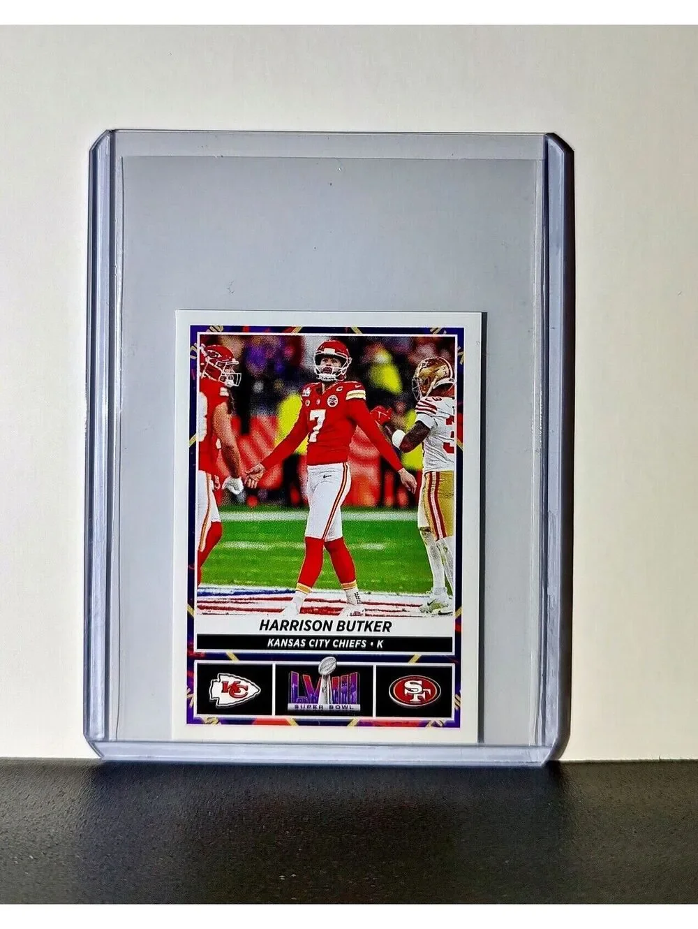 Harrison Butker 2024 Panini NFL Sticker #33 Super Bowl Kansas City Chiefs